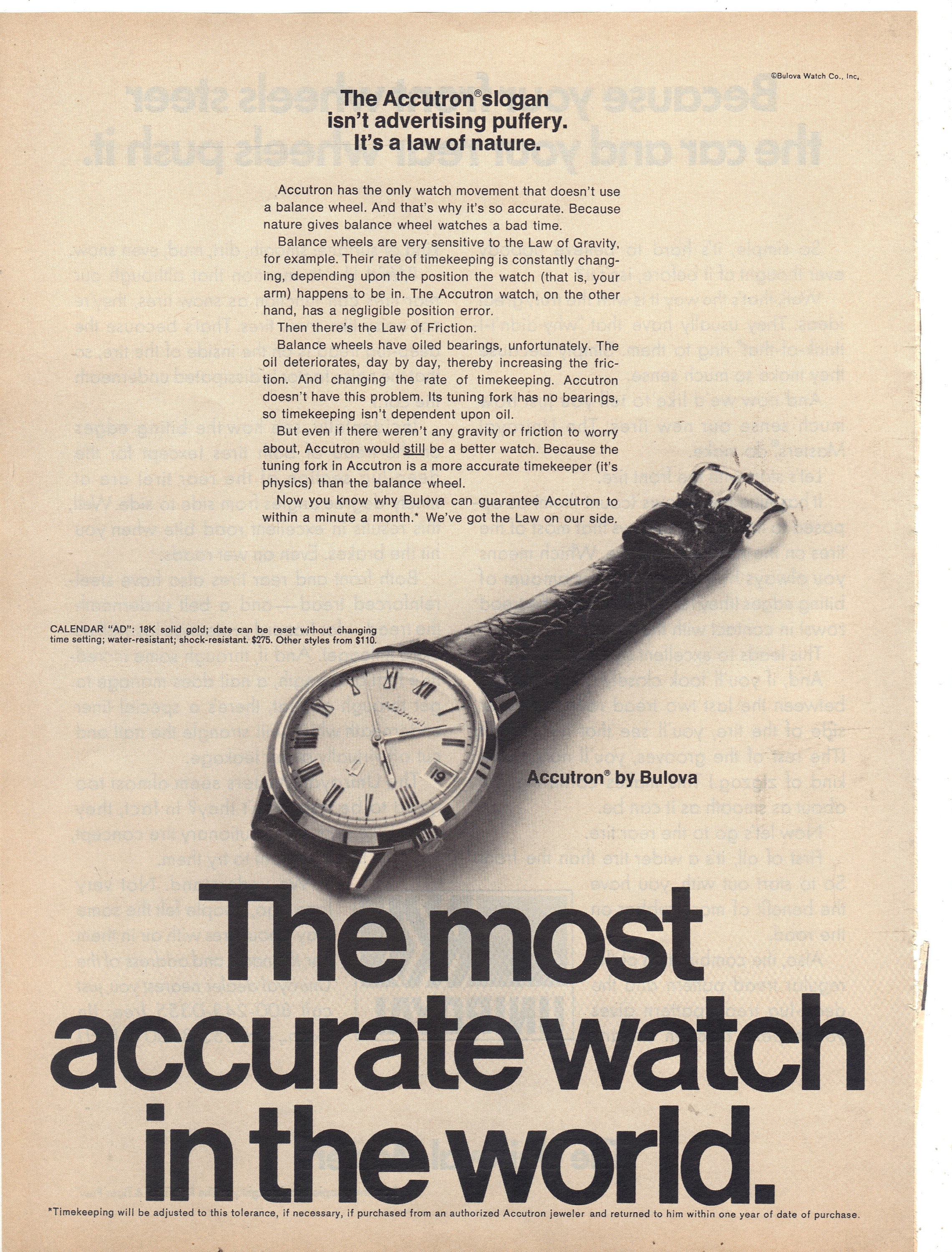 Vintage 1969 Accutron by Bulova Print Ad - Etsy Sweden