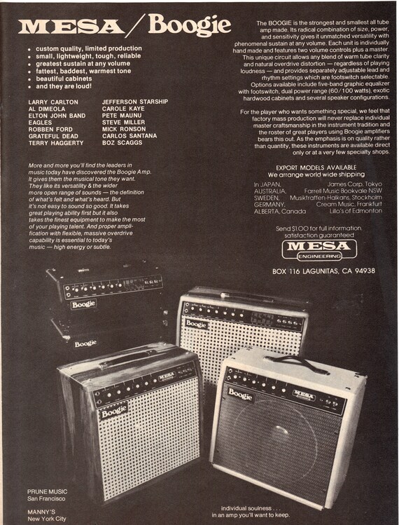 Vintage mesa boogie amps outlet