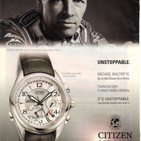 2006 Citizen Eco-Drive Print Ad w/Michael Waltrip