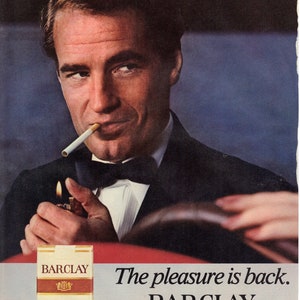 Vintage 1981 Print Ad for Barclay Cigarettes