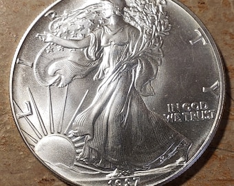 1987 American Silver Eagle/ Walking Liberty Silver Dollar - Etsy