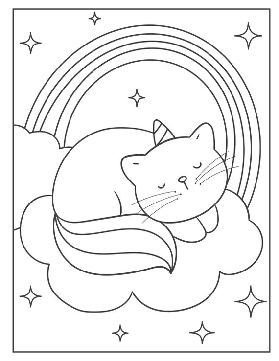 Cat Coloring Pages  Free Printable Kitten Coloring Sheets