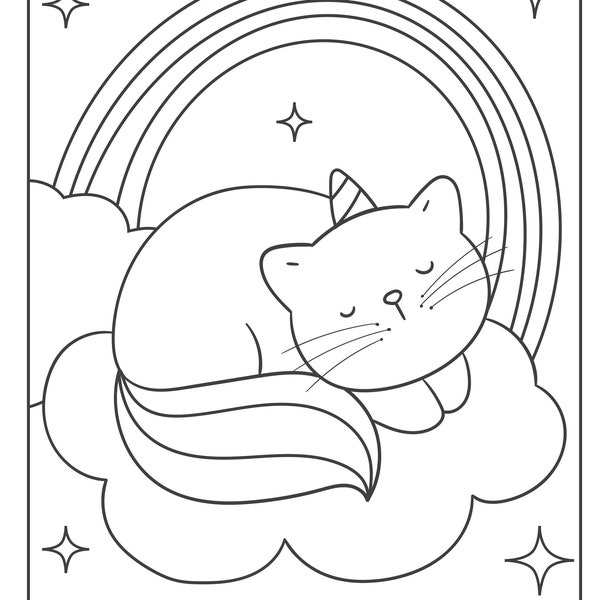 21 Printable Kitten Coloring Pages for Children