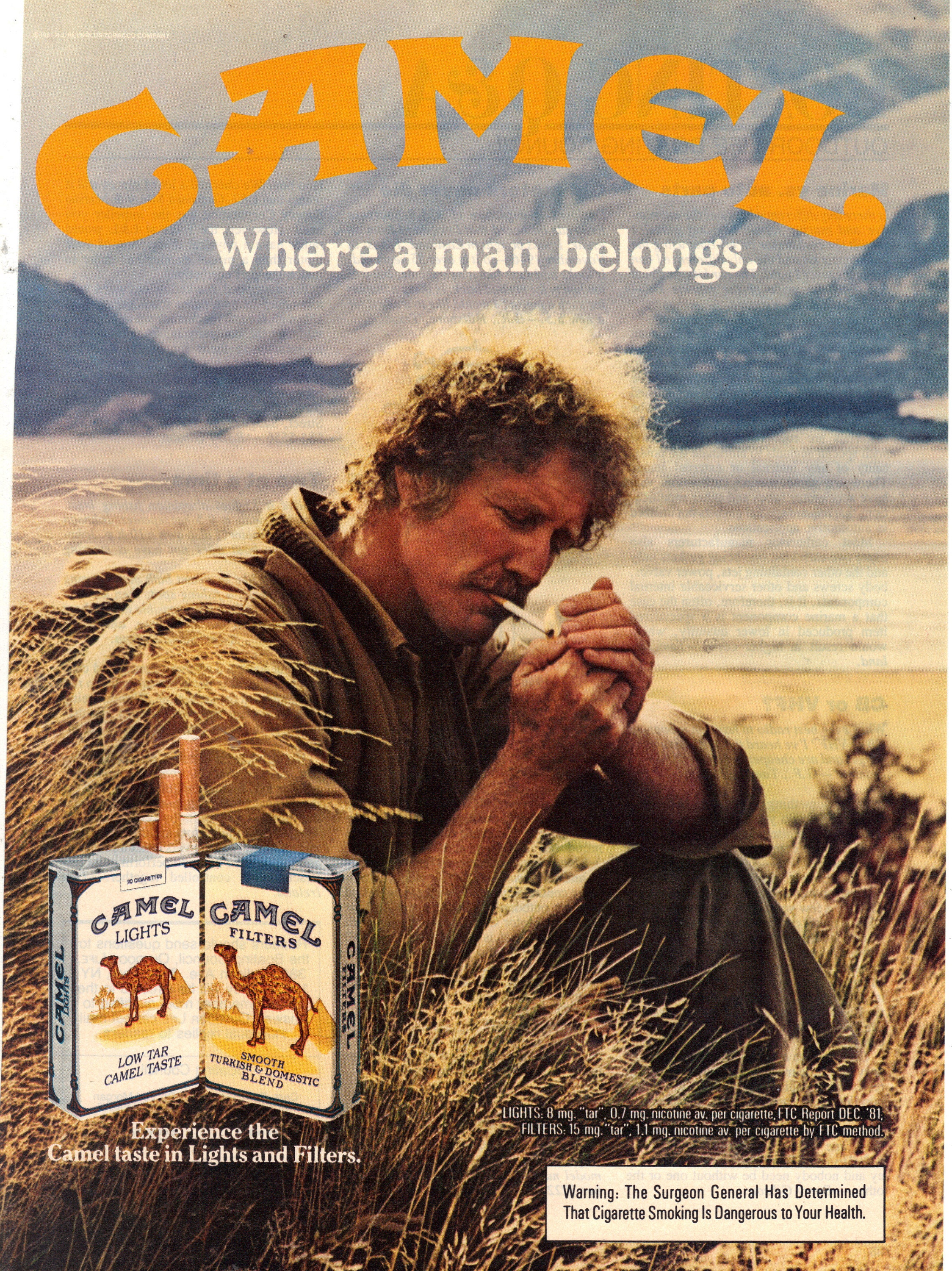 Vintage 1982 Print Ad for Camel Cigarettes - Etsy