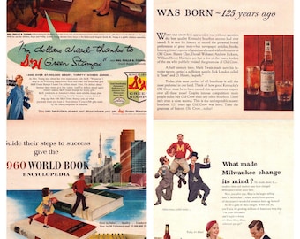 Vintage Print Ads - Mixed Lots of 10 or 25 Ads