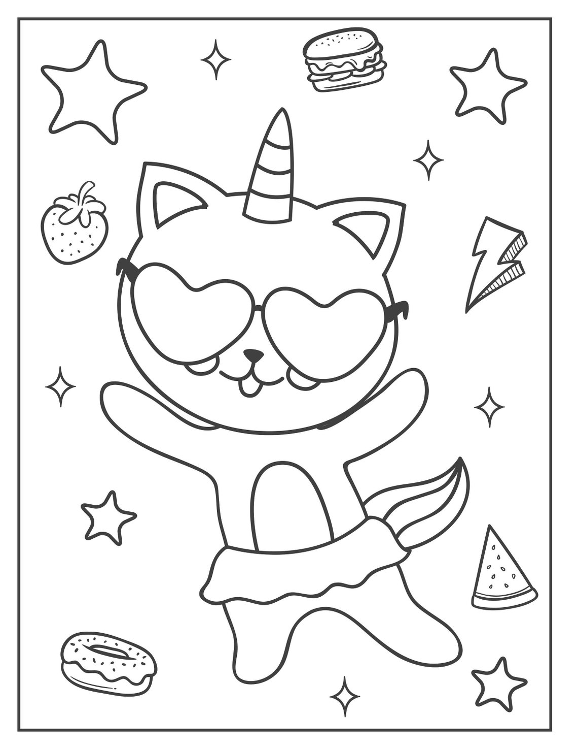 21 Printable Kitten Coloring Pages for Children - Etsy