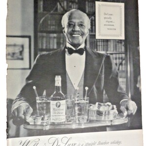 Vintage Print Ad -1952 for Walker&#39;s DeLuxe Bourbon and Cole of California
