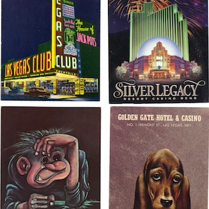Lot von 4 Vintage Postkarten von Las Vegas - Lot 791