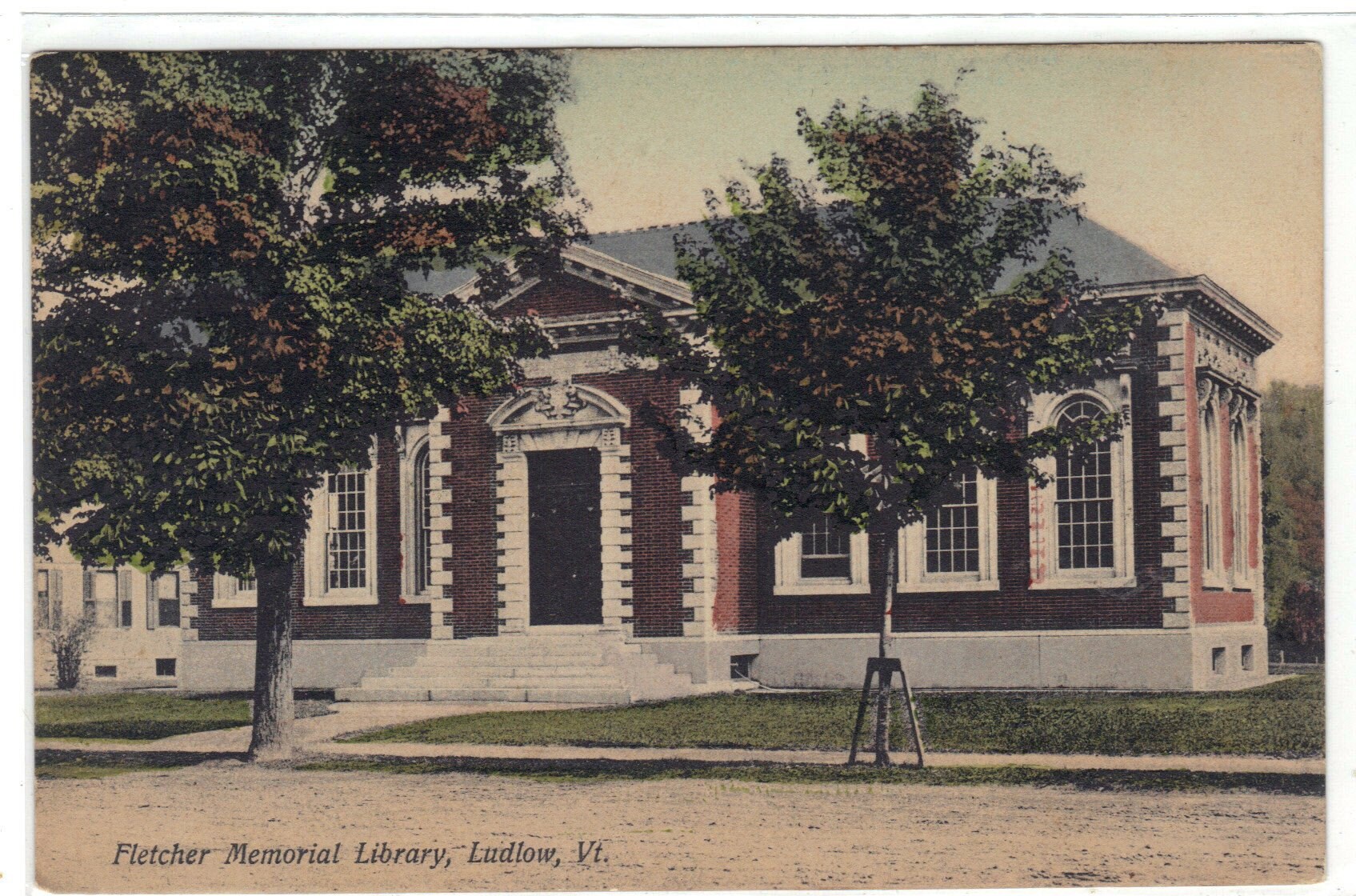 Fletcher Memorial LibraryLudlowVermont 1909 Etsy