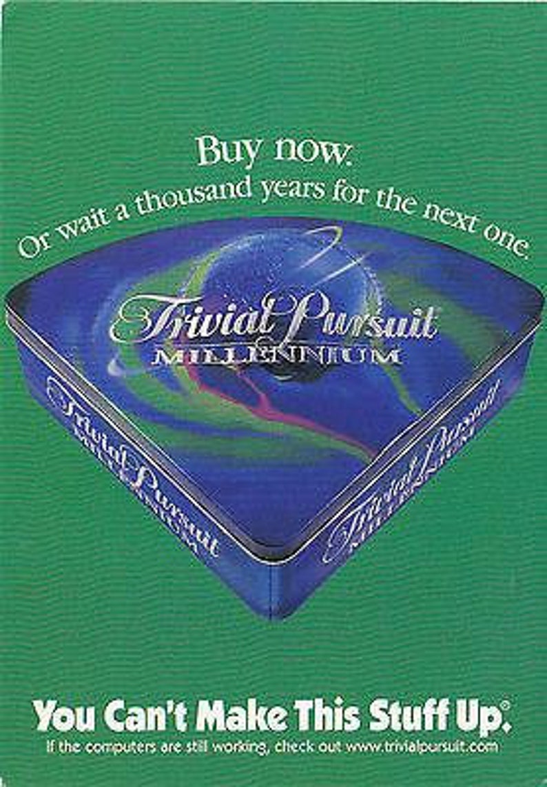 Trivial Pursuit Millennium Game advertisement Postcard