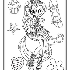 25+ Printable Fashion Girl Pages for Children - Etsy