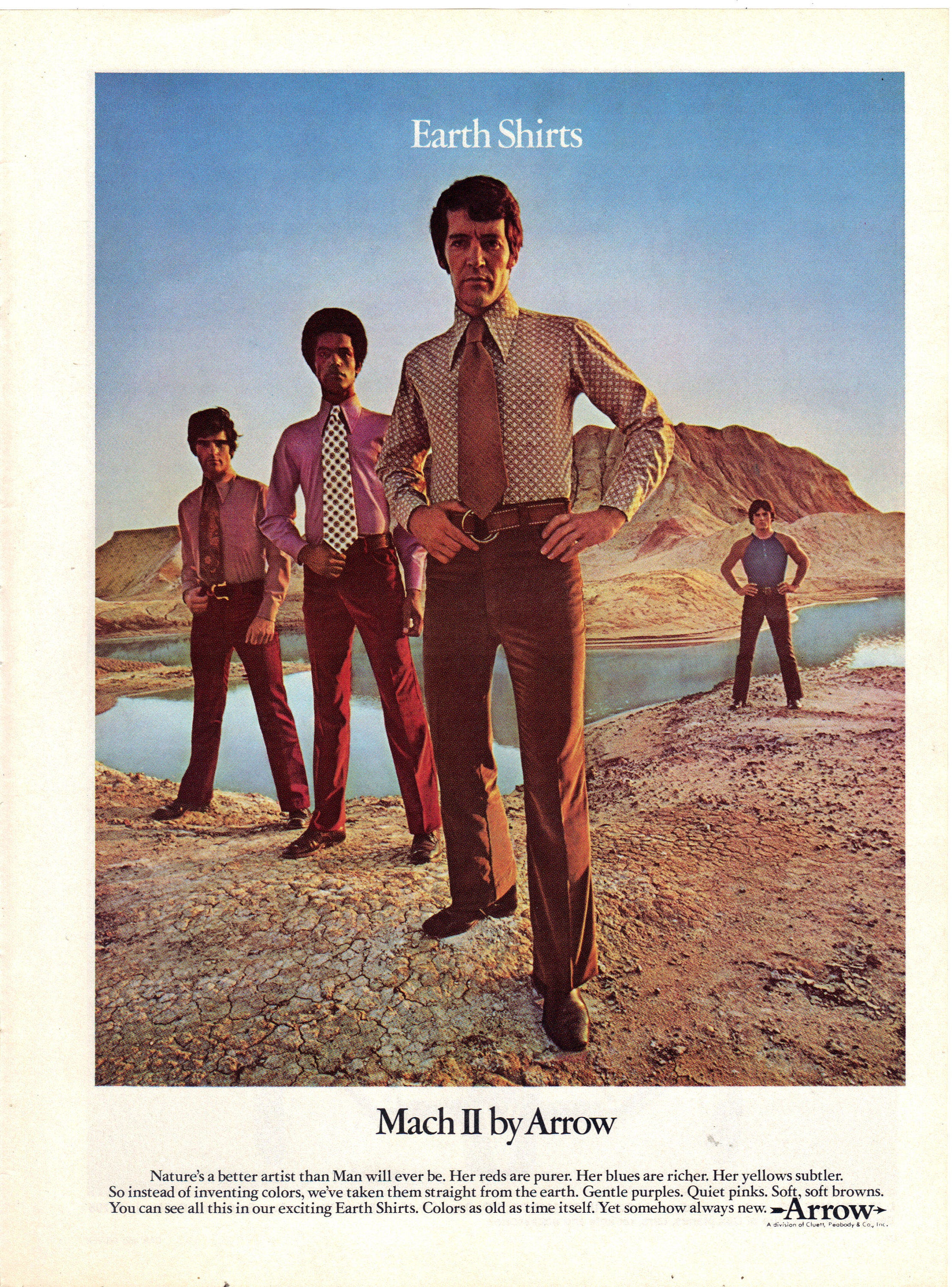 Vintage 1971 Print Ad for Mach II by Arrow Shirts and COX Eliminator 2