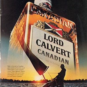 Vintage 1979 Print Ad for Canadian Lord Calvert