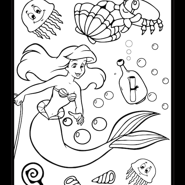 20+ Printable Mermaid Coloring Pages