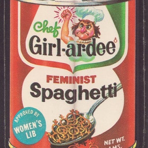 1979 Topps Wacky Packages Trading Cards / Stickers - Chef Girl-ar dee
