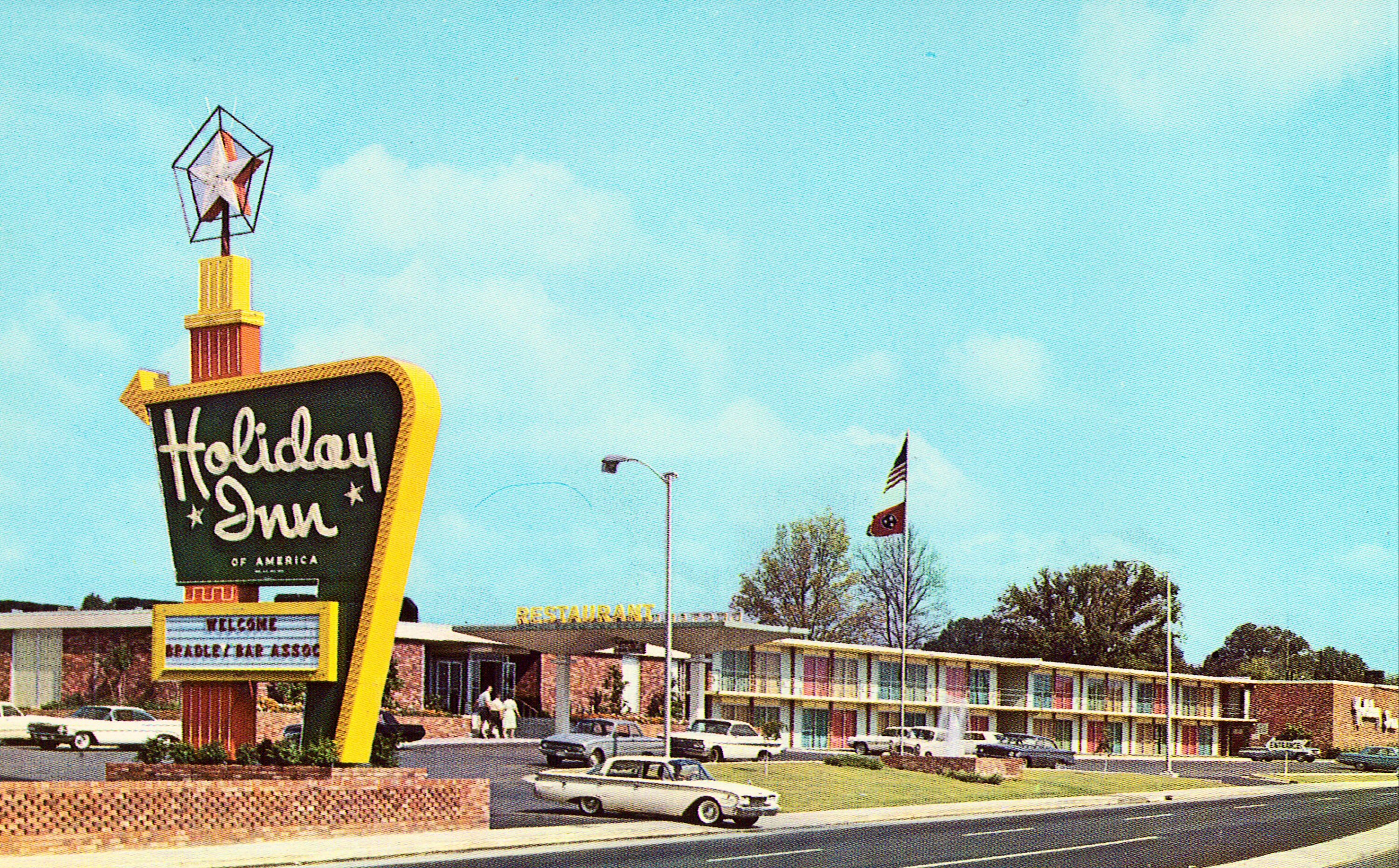 Vintage Postcard Holiday Inn ClevelandTennessee Etsy
