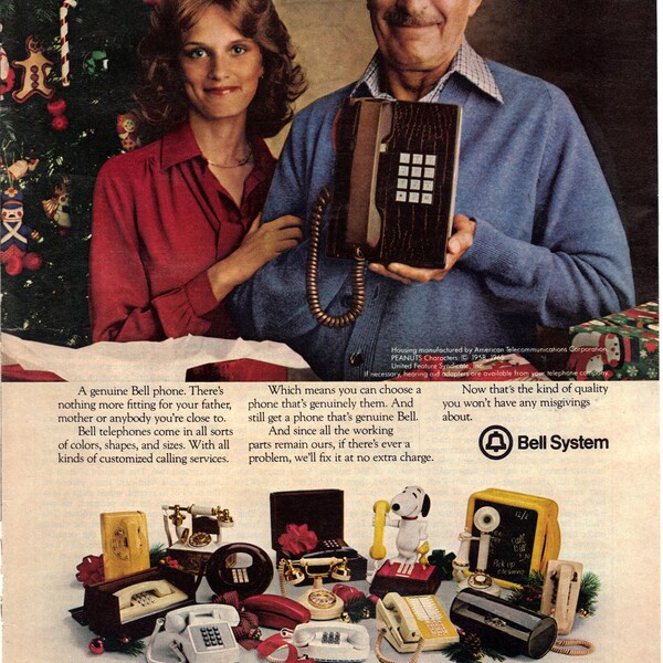 Vintage 1978 Print Ad for Bell System Telephones