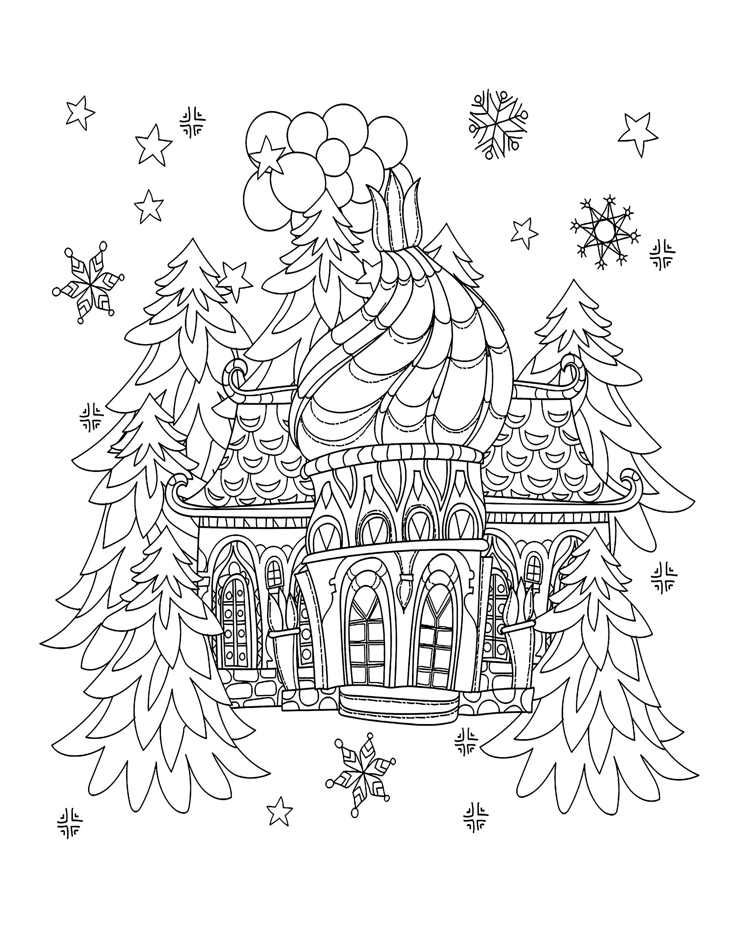 40 Printable Adult Christmas Coloring Pages - Etsy