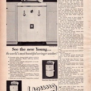 1948 Young Washing Machines Print Ad Wall Art