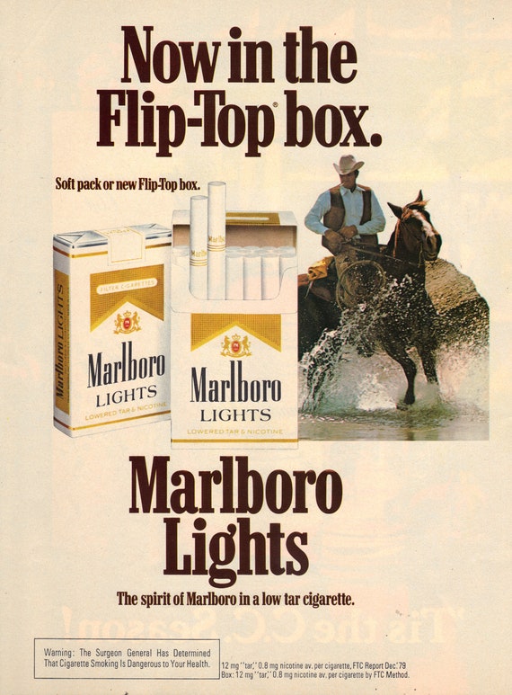 Vintage 1980 Marlboro Lights Cigarettes and Canadian Club Etsy