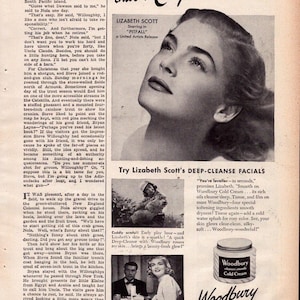 1948 Woodbury Cold Cream Print Ad Wall Art Lizabeth Scott
