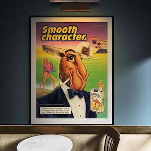 Vintage 1980&#39;s Print Ad for Camel Cigarettes with Joe Camel| printable wall art| digital Download