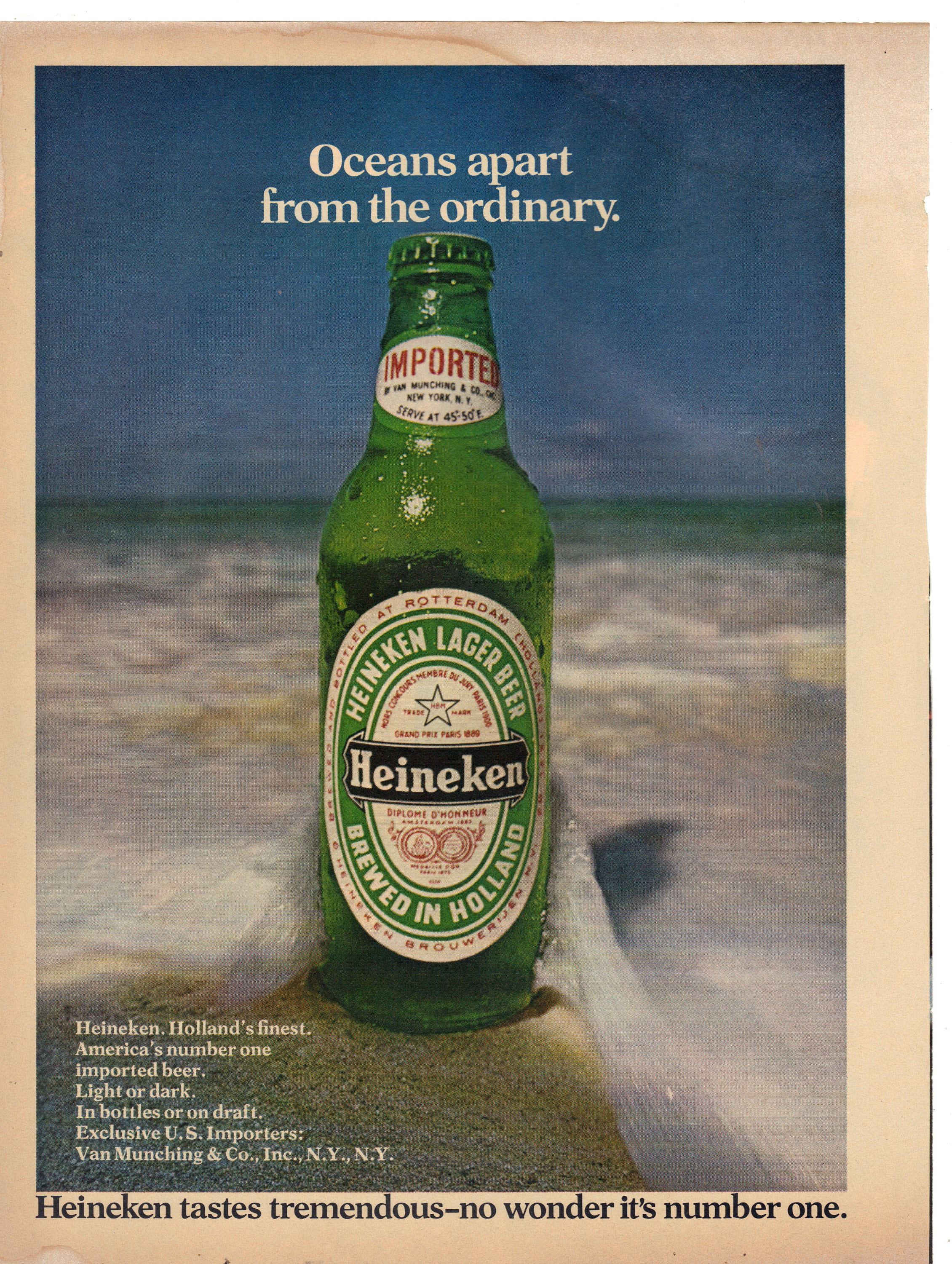 Vintage 1976 Heineken Print Advertentie - Etsy België