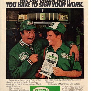 Vintage 1978 Print Ad for National Car Rental