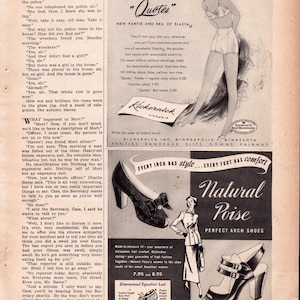 1948 Kickernick Lingerie and Wohl Shoes Print Ad Wall Art