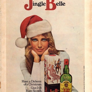 Vintage 1971 Print Ad for J&B Scotch and Kent Cigarettes