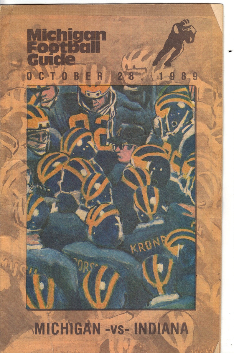 Indiana 1989 UM v U of M Football Guide