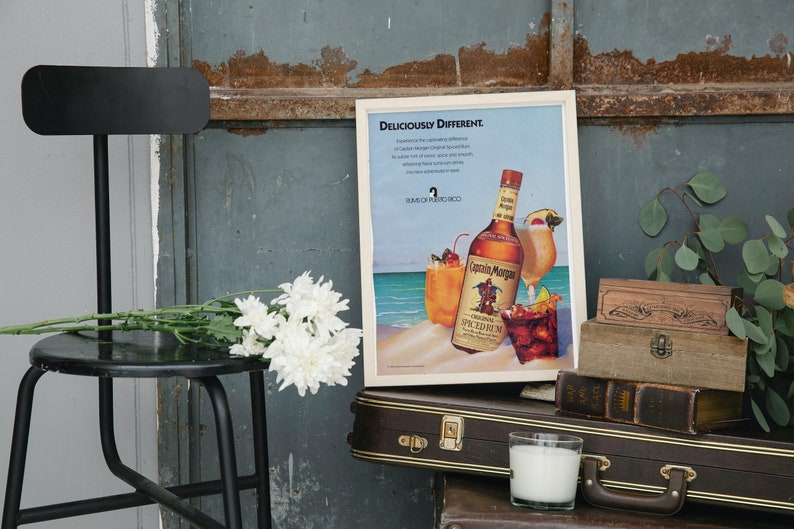 Vintage 1992 Captain Morgan Print Ad| Printable Wall Art| Digital ...