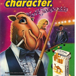 Vintage 1989 Print Ad for Camel Cigarettes with Joe Camel
