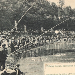 Fishing Scene,Brookside Park - Cleveland,Ohio  UDB