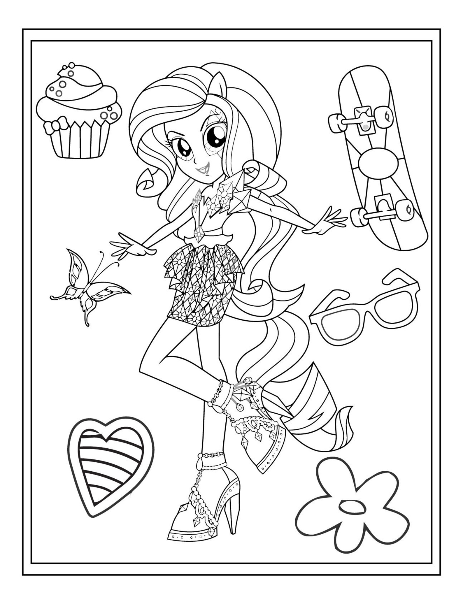 25 Printable Fashion Girl Pages for Children | Etsy