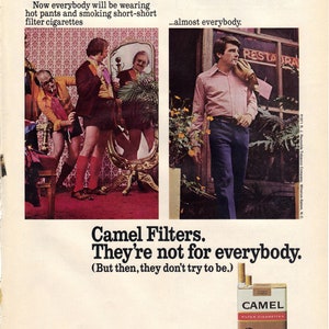 Vintage 1972 Print Ad for Camel Cigarettes