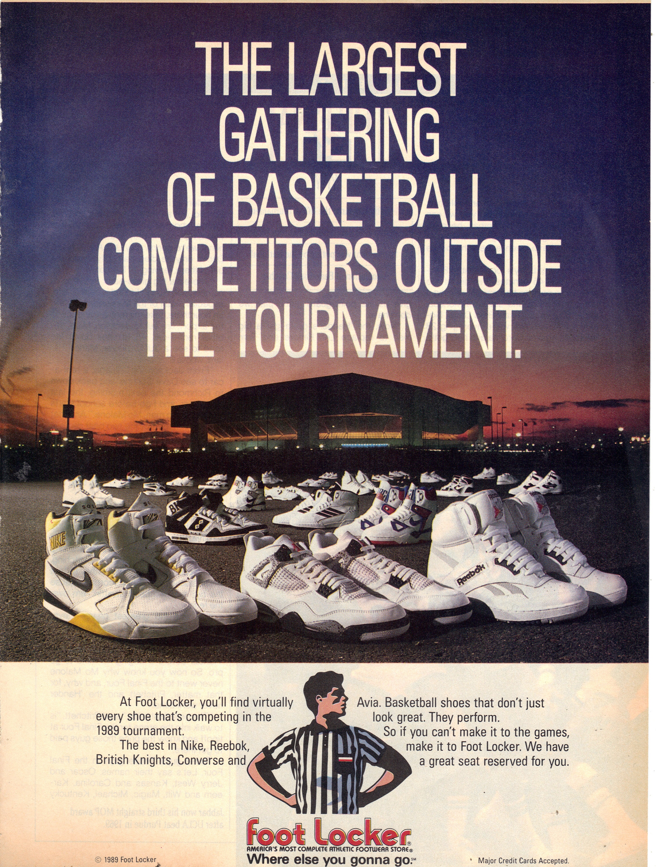 Vintage 1989 Print Ad for Foot Locker