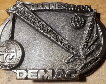 Lot of 2 Retro Old School Collectible Vintage Belt Buckle - DeMac