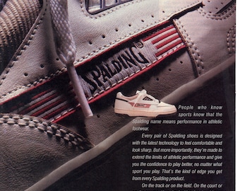 1989 Spalding Shoes Print Ad - Etsy