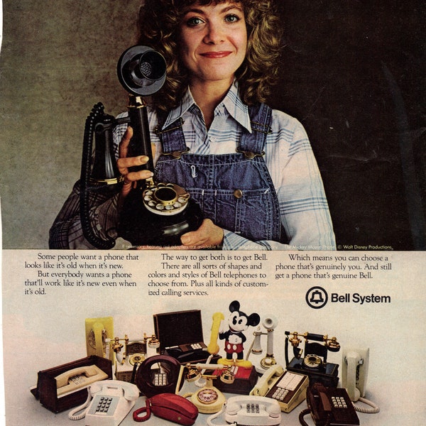 Vintage 1978 Print Ad for Bell System Telephones