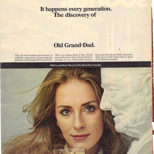 Vintage 1968 Print Ad for Old Grand-Dad Bourbon
