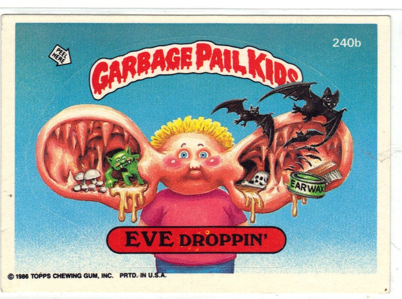Garbage Pail Kids 1986 #240b Eve Droppin/'