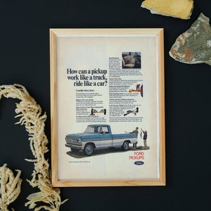 Vintage 1971 Ford Pick-Up Truck Print Ad| Digital download| Printable Wall Art