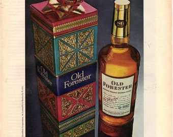 Vintage 1971 Print Ad for Old Forester Bourbon