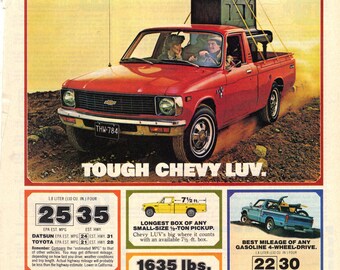 Vintage 1980 Druck Werbung für Chevy Luv