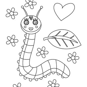20 Printable Insect Coloring Pages for Children - Etsy