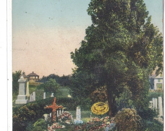 Postal vintage - lote de entierro de Whittier - Amesbury, Massachusetts