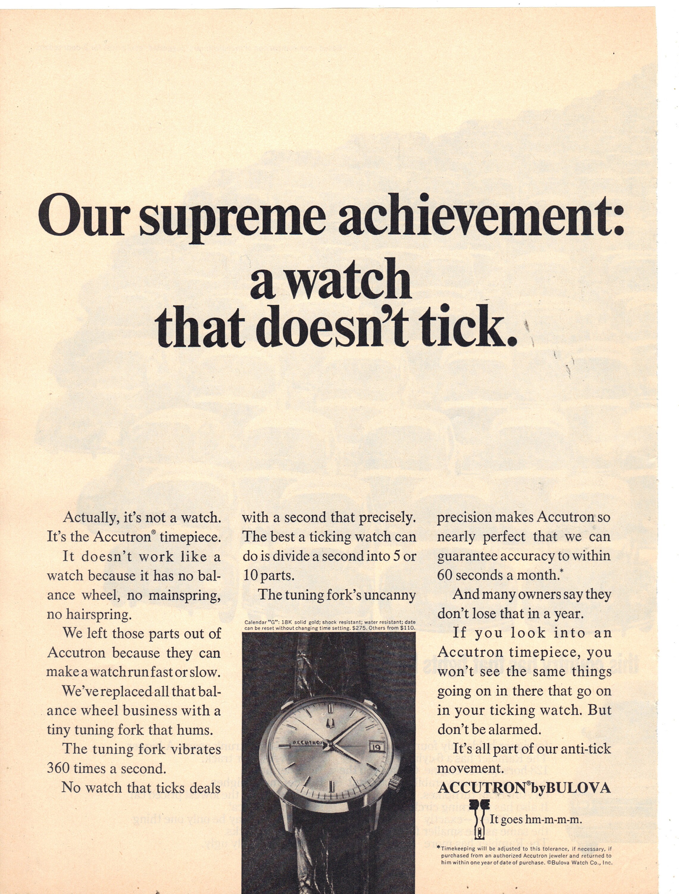Vintage 1966 Accutron by Bulova Print Ad - Etsy Norway