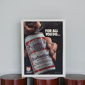 Vintage 1984 Budweiser Beer Print Ad|printable wall art| digital Download