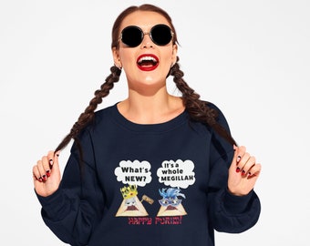 Purim Gift for Mom, Sarcastic Sweatshirt, Megillah, Funny Costume, Graphic Hamentashen Outfit